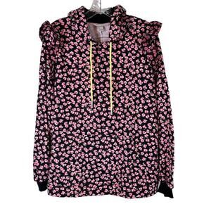 Sandy Liang Target Pink Ditsy Floral Hoodie Sweatshirt Large